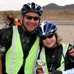 David & Emily in their trash bag ponchos